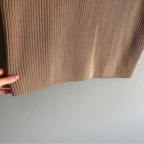 Talbots Tan Cotton Blend V-Neck Sweater Vest - Picture 4 of 8